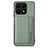 Custodia Silicone Ultra Sottile Morbida Cover con Magnetico S02D per Huawei Honor X8a 4G Verde