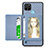 Custodia Silicone Ultra Sottile Morbida Cover con Magnetico S02D per Realme C25Y India Blu