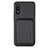 Custodia Silicone Ultra Sottile Morbida Cover con Magnetico S02D per Samsung Galaxy A02 Nero