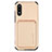 Custodia Silicone Ultra Sottile Morbida Cover con Magnetico S02D per Samsung Galaxy A02 Oro