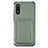 Custodia Silicone Ultra Sottile Morbida Cover con Magnetico S02D per Samsung Galaxy A02 Verde
