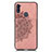 Custodia Silicone Ultra Sottile Morbida Cover con Magnetico S02D per Samsung Galaxy A11 Oro Rosa