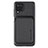 Custodia Silicone Ultra Sottile Morbida Cover con Magnetico S02D per Samsung Galaxy A12 5G Nero