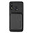 Custodia Silicone Ultra Sottile Morbida Cover con Magnetico S02D per Samsung Galaxy A20 Nero