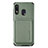 Custodia Silicone Ultra Sottile Morbida Cover con Magnetico S02D per Samsung Galaxy A20 Verde