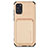 Custodia Silicone Ultra Sottile Morbida Cover con Magnetico S02D per Samsung Galaxy A31 Oro