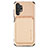 Custodia Silicone Ultra Sottile Morbida Cover con Magnetico S02D per Samsung Galaxy A32 4G Oro