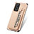 Custodia Silicone Ultra Sottile Morbida Cover con Magnetico S02D per Samsung Galaxy A52 4G Oro