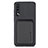 Custodia Silicone Ultra Sottile Morbida Cover con Magnetico S02D per Samsung Galaxy A70 Nero