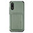 Custodia Silicone Ultra Sottile Morbida Cover con Magnetico S02D per Samsung Galaxy M02 Verde