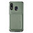 Custodia Silicone Ultra Sottile Morbida Cover con Magnetico S02D per Samsung Galaxy M10S Verde