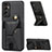 Custodia Silicone Ultra Sottile Morbida Cover con Magnetico S02D per Samsung Galaxy M13 4G Nero