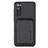 Custodia Silicone Ultra Sottile Morbida Cover con Magnetico S02D per Samsung Galaxy S20 FE (2022) 5G Nero