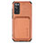 Custodia Silicone Ultra Sottile Morbida Cover con Magnetico S02D per Samsung Galaxy S20 FE 4G Marrone