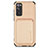 Custodia Silicone Ultra Sottile Morbida Cover con Magnetico S02D per Samsung Galaxy S20 FE 4G Oro