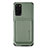 Custodia Silicone Ultra Sottile Morbida Cover con Magnetico S02D per Samsung Galaxy S20 Plus 5G Verde