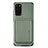 Custodia Silicone Ultra Sottile Morbida Cover con Magnetico S02D per Samsung Galaxy S20 Plus Verde