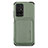 Custodia Silicone Ultra Sottile Morbida Cover con Magnetico S02D per Xiaomi Redmi 10 (2022) Verde