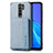 Custodia Silicone Ultra Sottile Morbida Cover con Magnetico S02D per Xiaomi Redmi 9 Blu