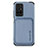 Custodia Silicone Ultra Sottile Morbida Cover con Magnetico S02D per Xiaomi Redmi Note 11 4G (2021) Blu