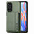 Custodia Silicone Ultra Sottile Morbida Cover con Magnetico S02D per Xiaomi Redmi Note 11T 5G Verde