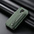 Custodia Silicone Ultra Sottile Morbida Cover con Magnetico S02D per Xiaomi Redmi Note 9 Pro Verde