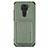 Custodia Silicone Ultra Sottile Morbida Cover con Magnetico S02D per Xiaomi Redmi Note 9 Verde