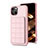 Custodia Silicone Ultra Sottile Morbida Cover con Magnetico S03D per Apple iPhone 14 Oro Rosa