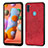 Custodia Silicone Ultra Sottile Morbida Cover con Magnetico S03D per Samsung Galaxy A11 Rosso