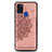 Custodia Silicone Ultra Sottile Morbida Cover con Magnetico S03D per Samsung Galaxy A21s Oro Rosa