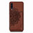 Custodia Silicone Ultra Sottile Morbida Cover con Magnetico S03D per Samsung Galaxy A30S Marrone