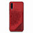 Custodia Silicone Ultra Sottile Morbida Cover con Magnetico S03D per Samsung Galaxy A30S Rosso