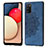 Custodia Silicone Ultra Sottile Morbida Cover con Magnetico S03D per Samsung Galaxy M02s Blu