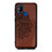 Custodia Silicone Ultra Sottile Morbida Cover con Magnetico S03D per Samsung Galaxy M31 Prime Edition Marrone