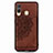 Custodia Silicone Ultra Sottile Morbida Cover con Magnetico S03D per Samsung Galaxy M40 Marrone