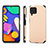 Custodia Silicone Ultra Sottile Morbida Cover con Magnetico S03D per Samsung Galaxy M62 4G Oro