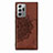 Custodia Silicone Ultra Sottile Morbida Cover con Magnetico S03D per Samsung Galaxy Note 20 Ultra 5G Marrone