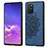 Custodia Silicone Ultra Sottile Morbida Cover con Magnetico S03D per Samsung Galaxy S10 Lite Blu