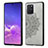 Custodia Silicone Ultra Sottile Morbida Cover con Magnetico S03D per Samsung Galaxy S10 Lite Grigio