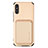 Custodia Silicone Ultra Sottile Morbida Cover con Magnetico S03D per Xiaomi Redmi 9A Oro