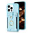 Custodia Silicone Ultra Sottile Morbida Cover con Magnetico S04D per Apple iPhone 16 Pro Cielo Blu