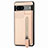 Custodia Silicone Ultra Sottile Morbida Cover con Magnetico S04D per Google Pixel 7a 5G Oro Rosa