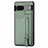 Custodia Silicone Ultra Sottile Morbida Cover con Magnetico S04D per Google Pixel 7a 5G Verde