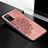 Custodia Silicone Ultra Sottile Morbida Cover con Magnetico S04D per Samsung Galaxy A03s Oro Rosa