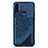 Custodia Silicone Ultra Sottile Morbida Cover con Magnetico S04D per Samsung Galaxy A20s Blu