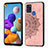 Custodia Silicone Ultra Sottile Morbida Cover con Magnetico S04D per Samsung Galaxy A21s