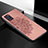 Custodia Silicone Ultra Sottile Morbida Cover con Magnetico S04D per Samsung Galaxy A31 Oro Rosa