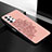 Custodia Silicone Ultra Sottile Morbida Cover con Magnetico S04D per Samsung Galaxy A32 4G Oro Rosa