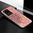 Custodia Silicone Ultra Sottile Morbida Cover con Magnetico S04D per Samsung Galaxy S20 Ultra Oro Rosa