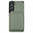 Custodia Silicone Ultra Sottile Morbida Cover con Magnetico S04D per Samsung Galaxy S21 5G Verde